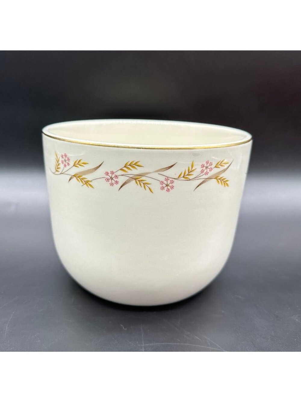 Vintage Mixing Bowl Pink Flowers Mid Century Cottage Farmhouse 1950s Kitchen